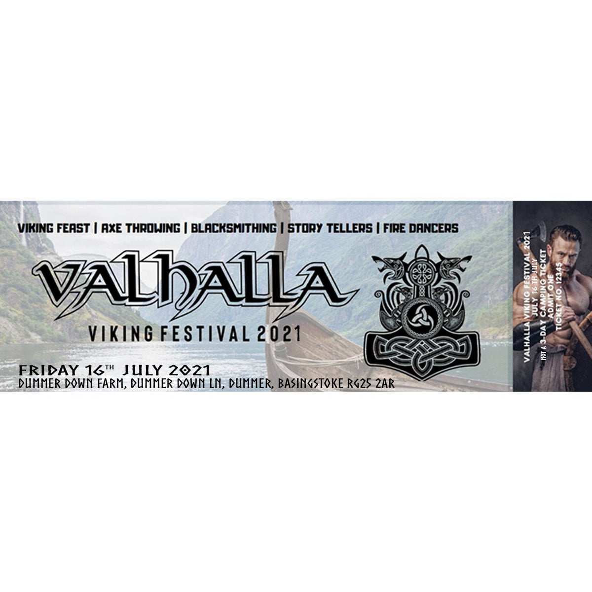 Valhalla Viking Festival Day Festival Ticket ValhallaVikingFestival