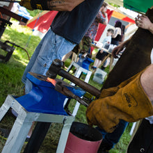 Load image into Gallery viewer, valhalla viking festival 2021 blacksmith blacksmithing workshop experience 2021